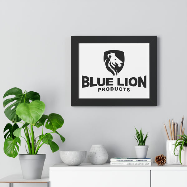 Modern Framed Horizontal Poster - Blue Lion Brand Decor