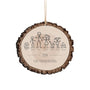 Wood Slice Family Ornament